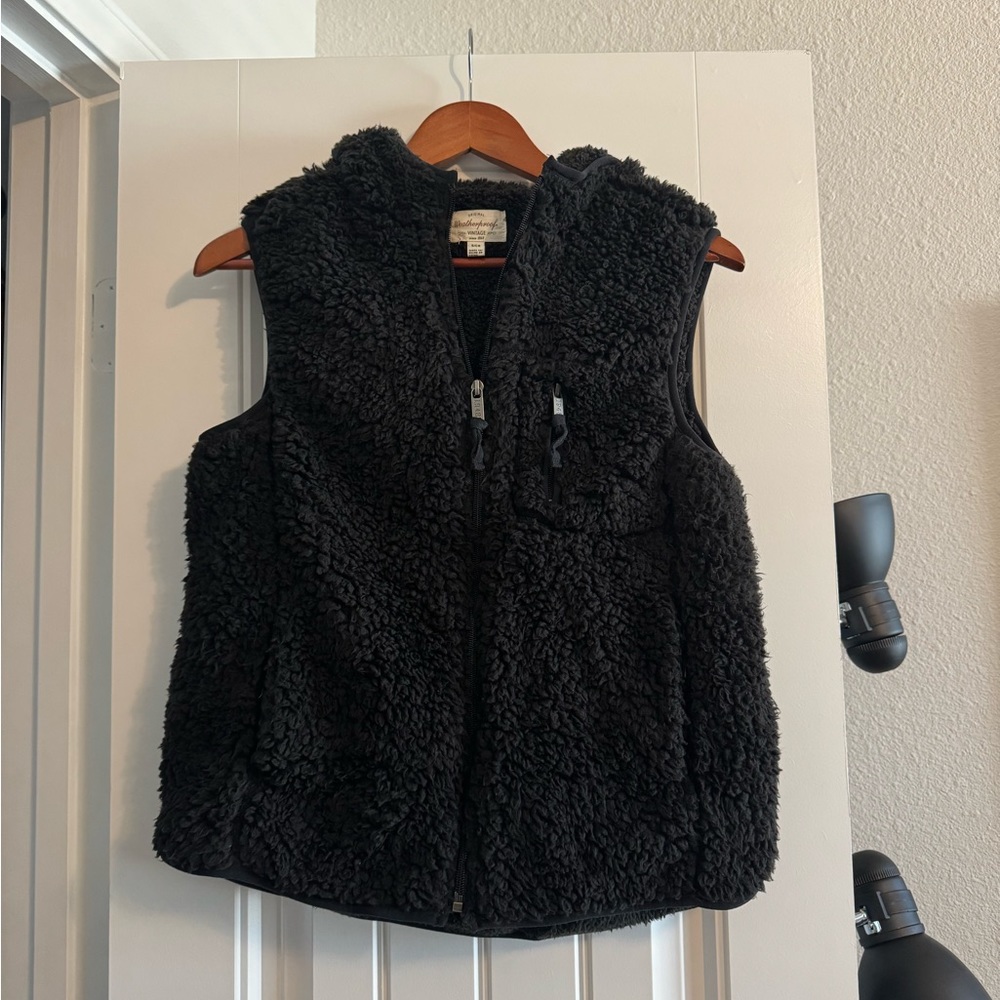 Original Weatherproof Vintage Since 1948 Fleece Vest with Hood & Pockets Small - Picture 2 of 9